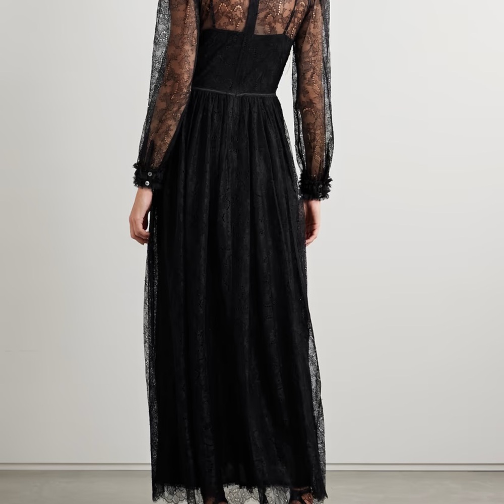 Ulla Johnson Black Lace Maxi Dress 8 - Picture 2 of 9